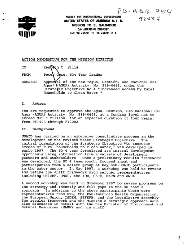 AID cooperative agreement no. OTR-0158-A-00-0101-00 with the Domestic and Foreign Missionary Society of the Protestant Episcopal Church in the United States of America (PECUSA) to plan and manage locally-based development activities in select African countries