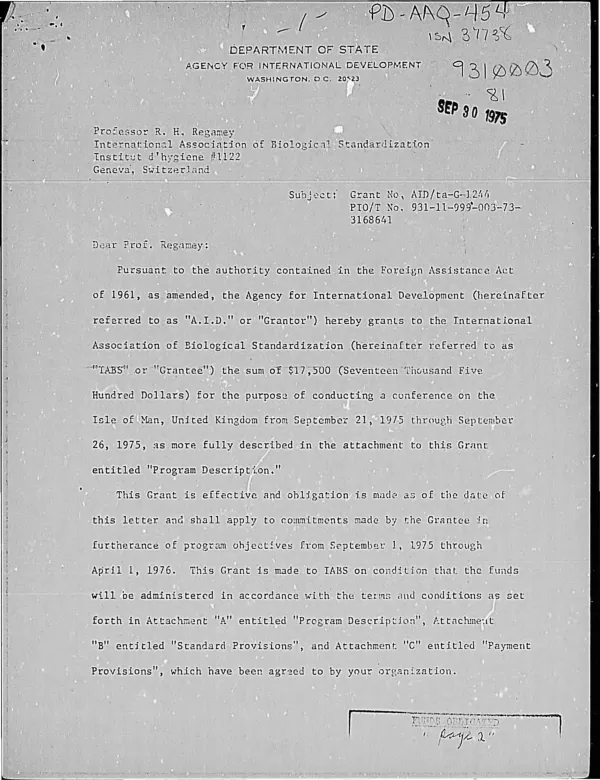 Perpetual Trade Audit for ORS : report for the months of August and September, 1990