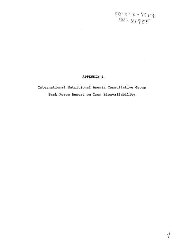Report of the International Nutritional Anemia Consultative Group Task Force on Iron Bioavailability