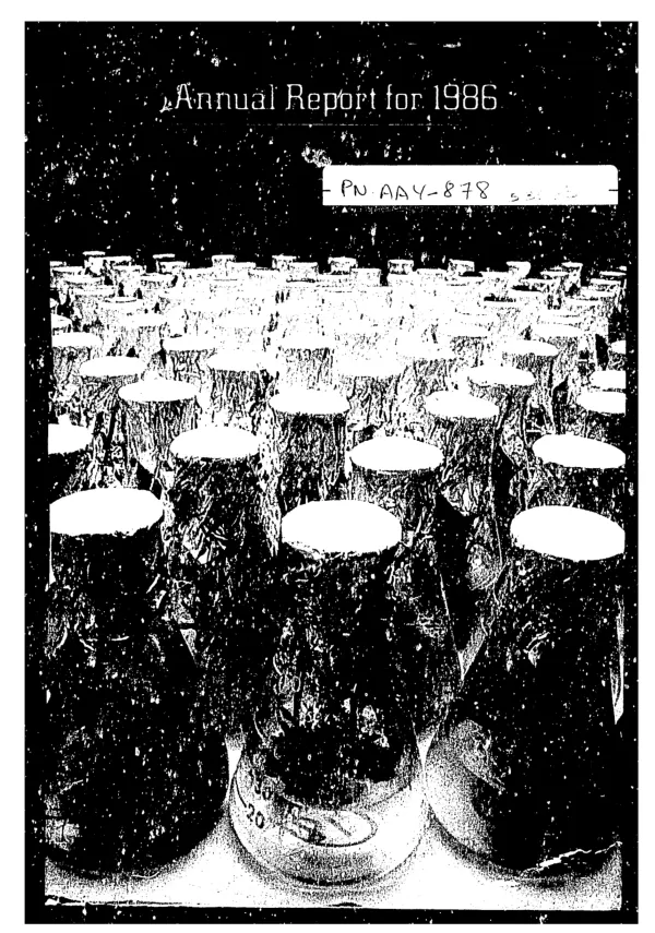 Annual report for 1986 : International Rice Research Institute