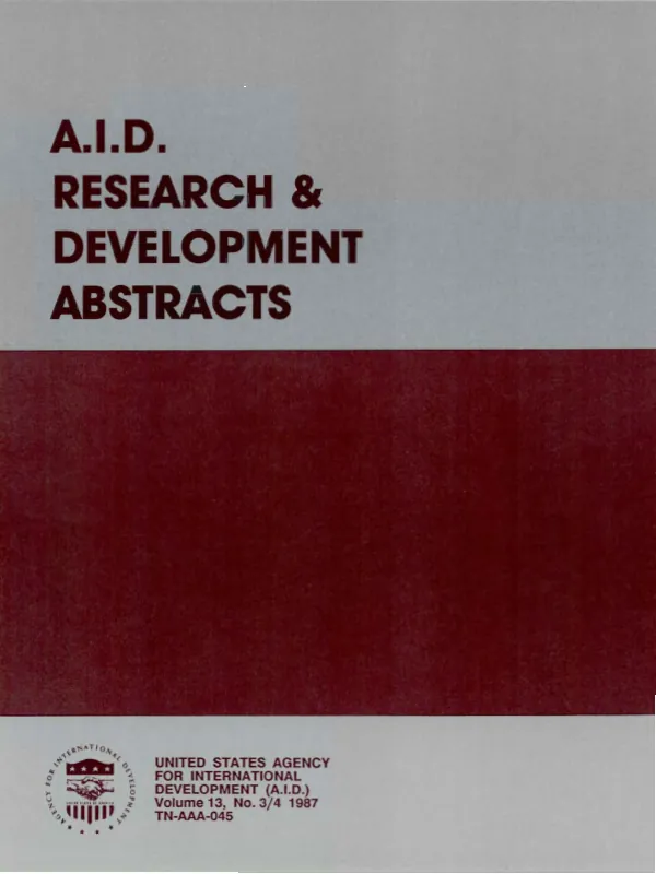 A.I.D. research and development abstracts [ARDA], v. 13, no. 3-4