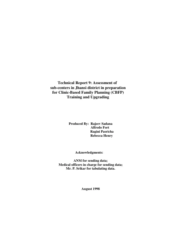 Child survival : a second report to Congress on the AID program