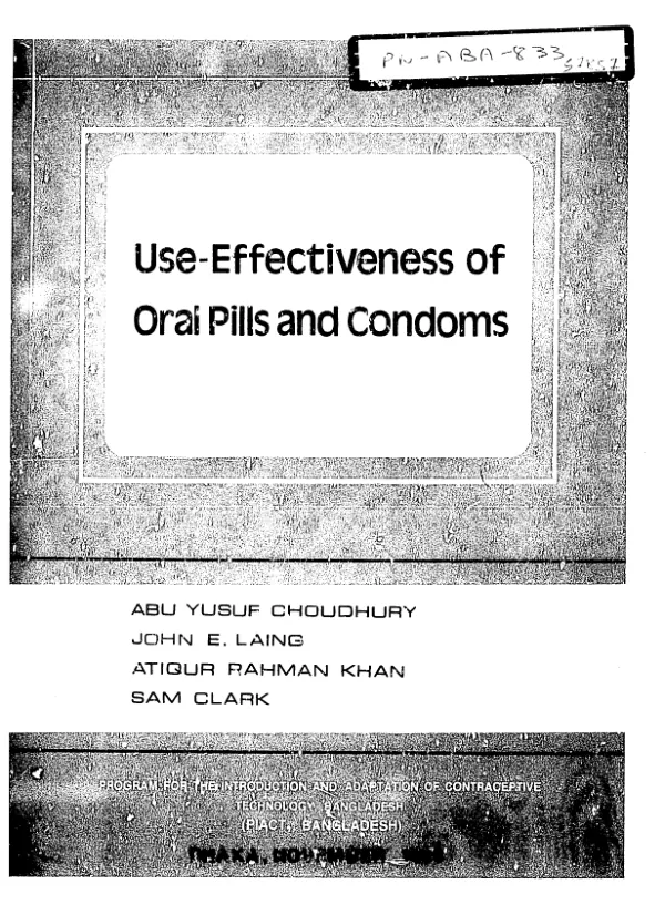 Use-effectiveness of oral pills and condoms