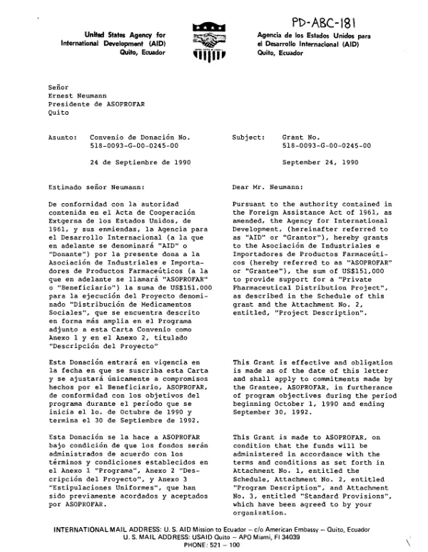 Interim evaluation of the St. Lucia agricultural structural adjustment project (538-0090) performed under work order no. 11 of technical support missions contract 0000-I-00-2023