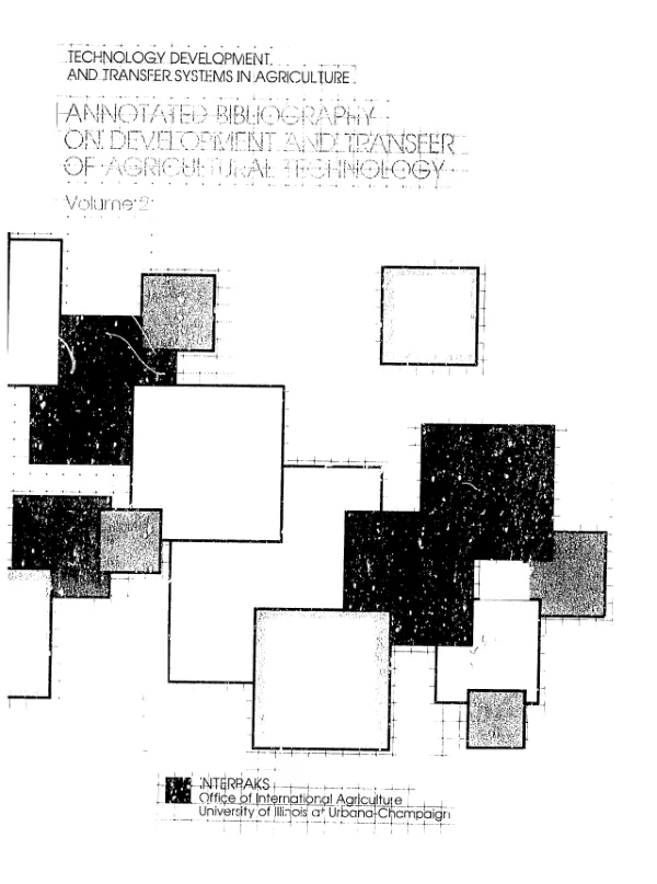 Annotated bibliography on development and transfer of agricultural technology : volume 2