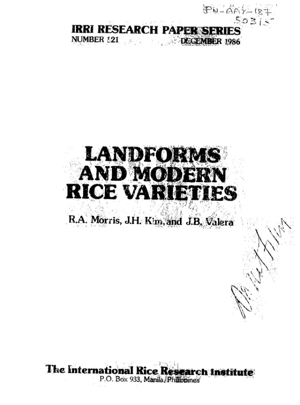 Landforms and modern rice varieties