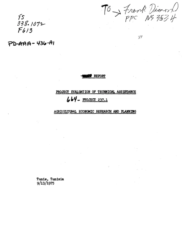 Divestiture plan for the National Food Authority : Republic of Philippines