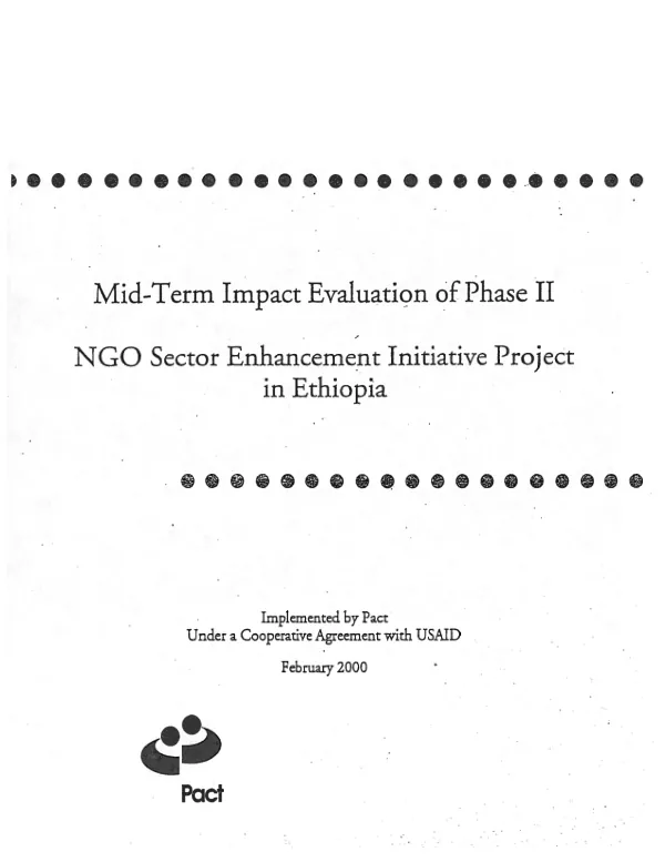Mid-term impact evaluation of phase II, NGO sector enhancement initiative project in Ethiopia