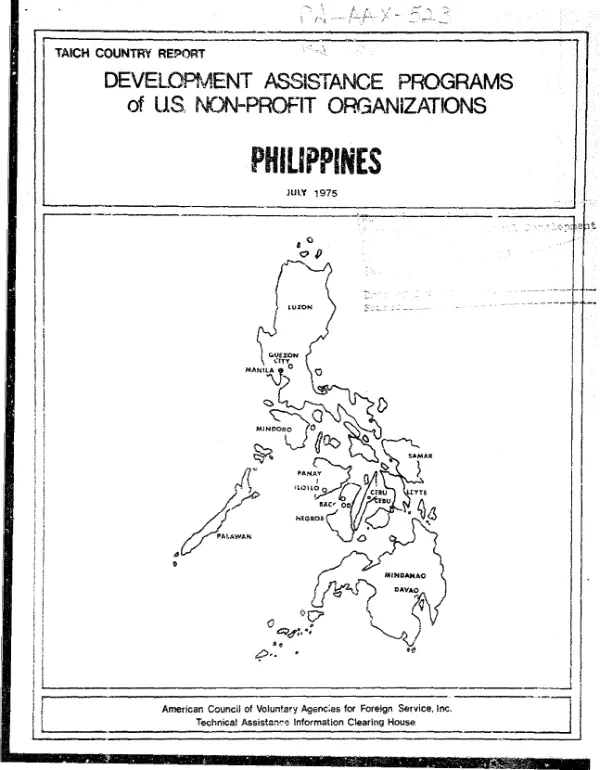 Development assistance programs of US non-profit organizations : Philippines