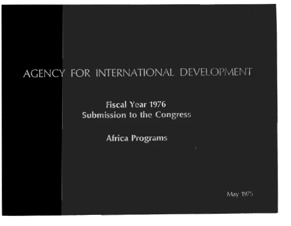 Fiscal year 1976 submission to the Congress : Africa programs