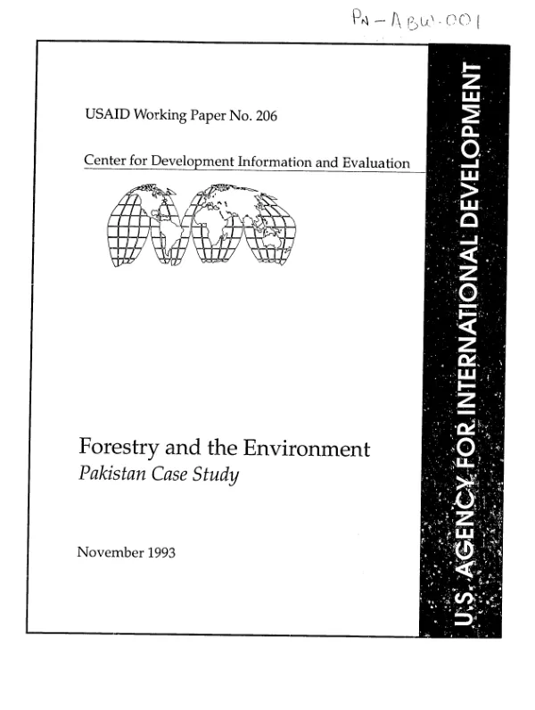 Forestry and the environment : Pakistan case study