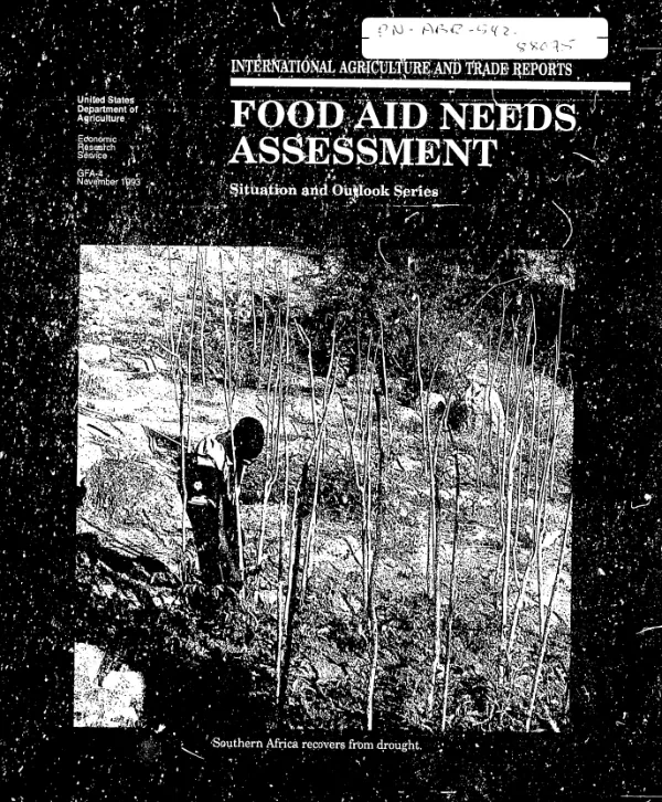 Food aid needs assessment : situation and outlook series