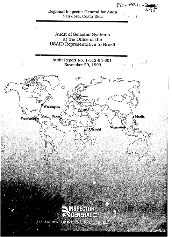 Audit of selected systems at the Office of the USAID Representative to Brazil