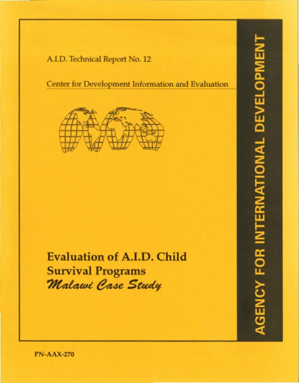 Evaluation of A.I.D. child survival programs : Malawi case study