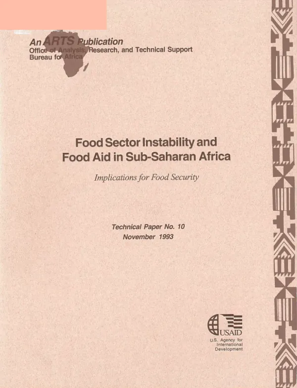 Food sector instability and food aid in sub-Saharan Africa : implications for food security