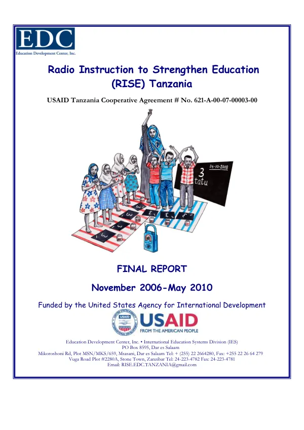 Project activity completion report (PACR) : ORT, growth, monitoring and education (596-0115)