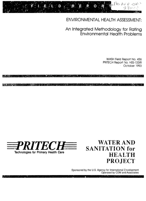 Environmental health assessment : an integrated methodology for rating environmental health problems