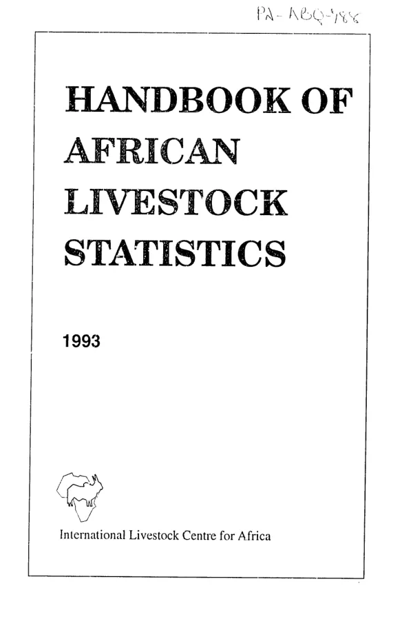 Handbook of African livestock statistics
