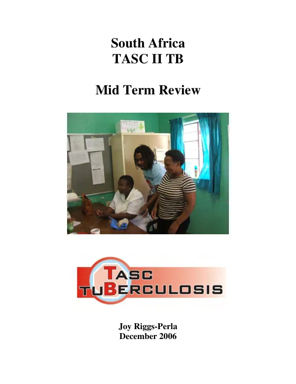 South Africa TASC II TB : mid term review