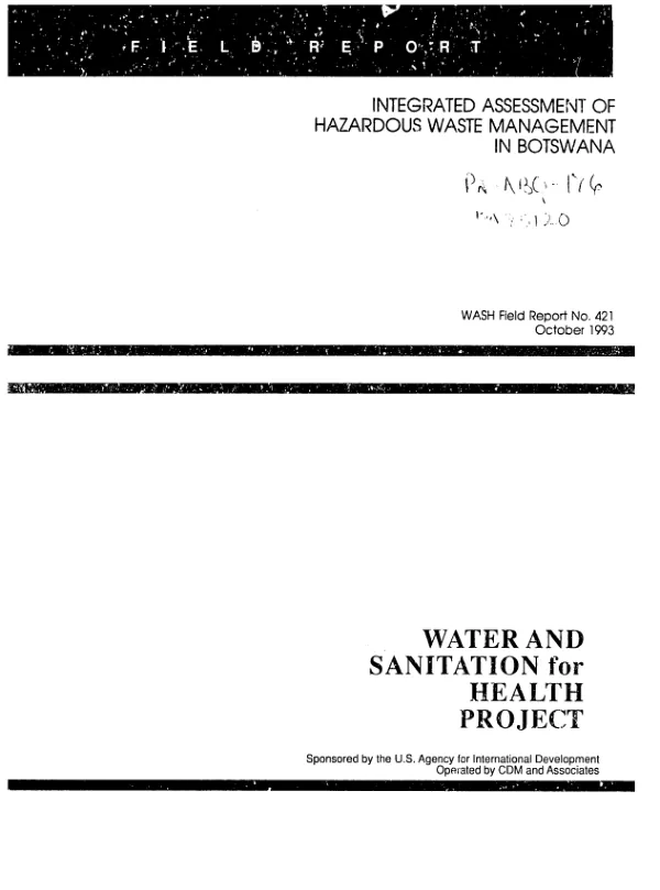 Integrated assessment of hazardous waste management in Botswana