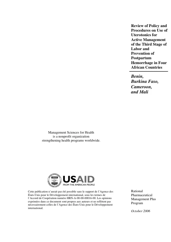 Audit of the child survival program administered by the Bureau for Food, Disaster Assistance and Crisis Management
