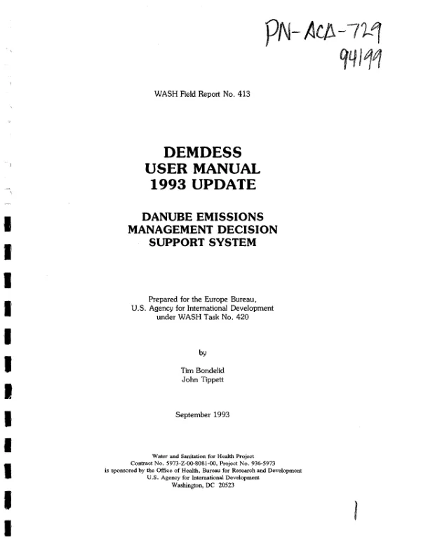 DEMDESS user manual, 1993 update