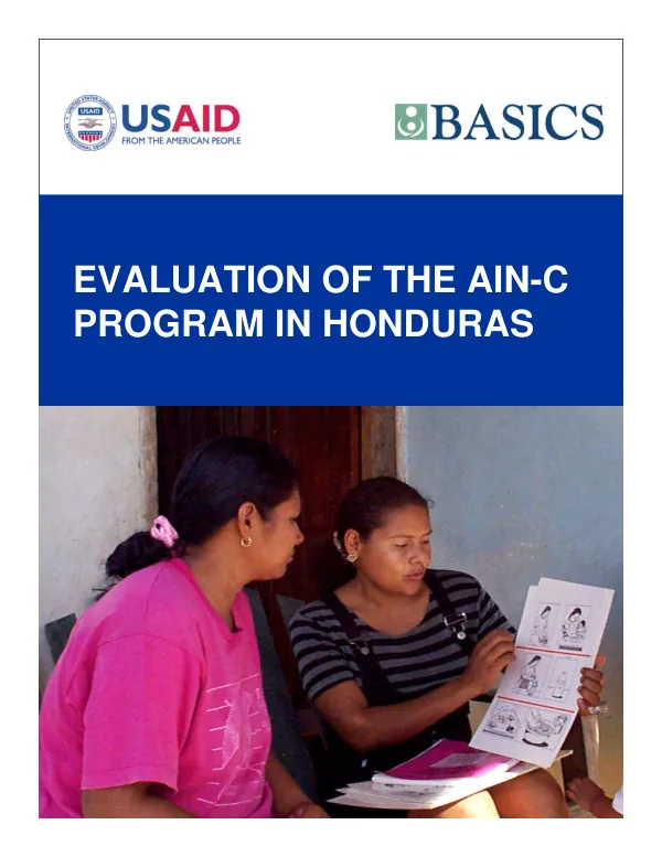 Evaluation of the AIN-C program in Honduras