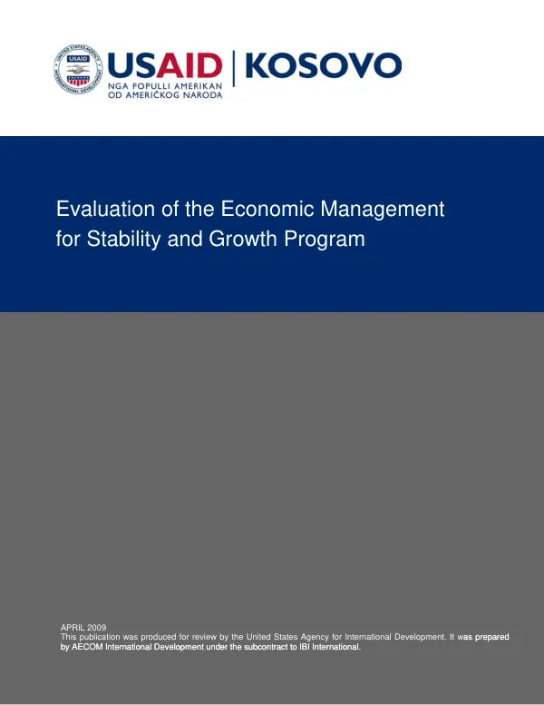 Evaluation of the economic management for stability and growth program