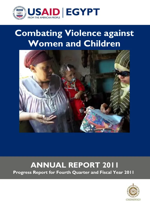 Combating violence against women and children : annual report 2011-- progress report for fourth quarter and fiscal year 2011
