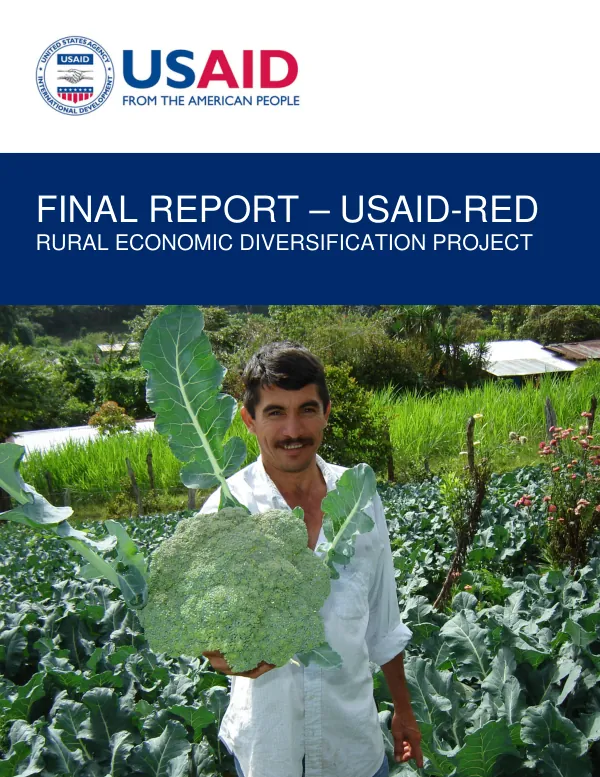 Final report USAID-RED : rural economic diversification project