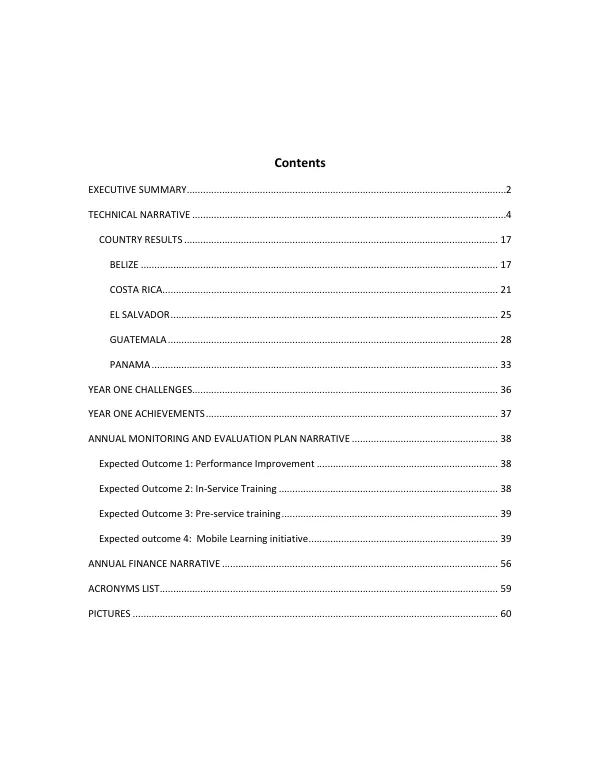 First annual report October 2009 to September 2010 : USAID Central America capacity project