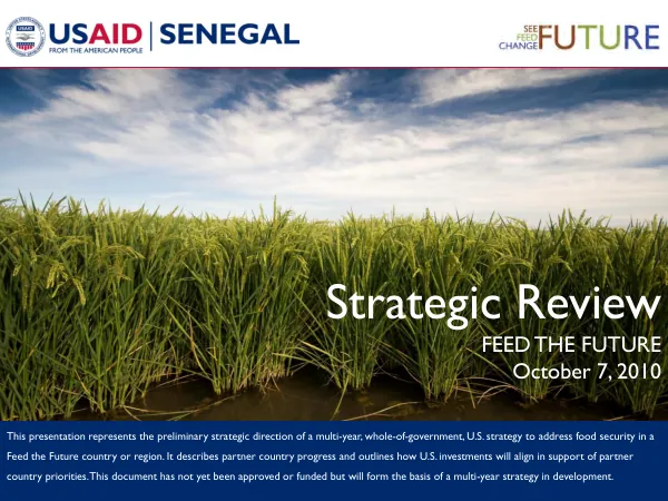 Senegal Feed the Future strategic review