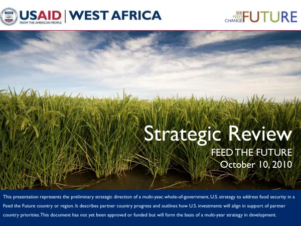 West Africa Feed the Future strategic review