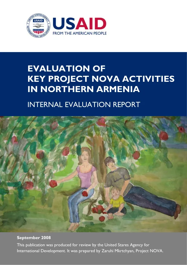 Evaluation of key project NOVA activities in northern Armenia : internal evaluation report
