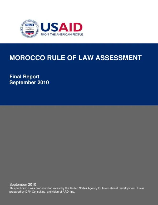 Morocco rule of law assessment