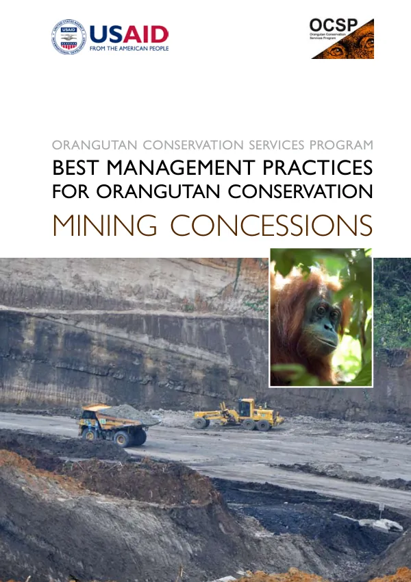 Best management practices for orangutan conservation : mining concessions