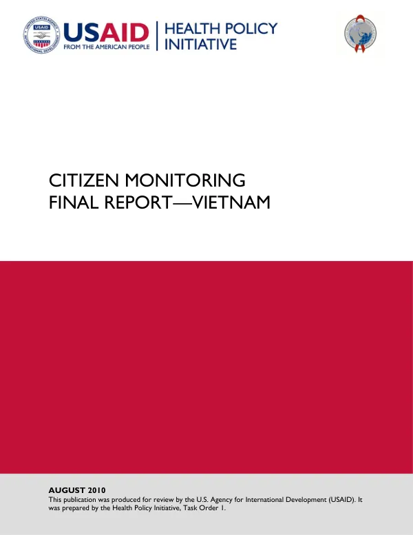 Citizen monitoring final report : Vietnam