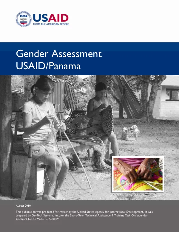 Gender assessment USAID/Panama