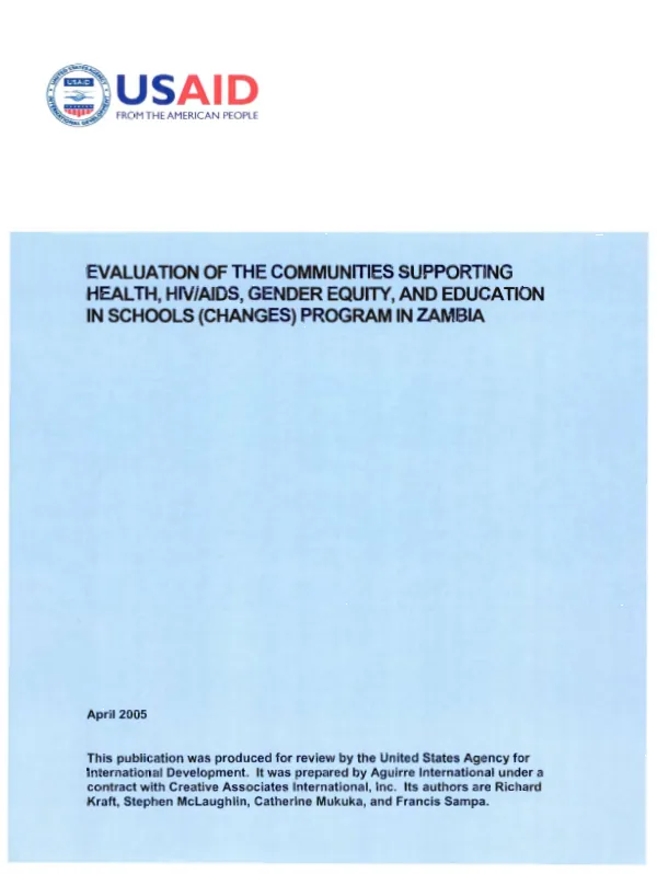 Evaluation of the Communities supporting health, HIV/AIDS, gender equity, and education in schools (CHANGES) program in Zambia