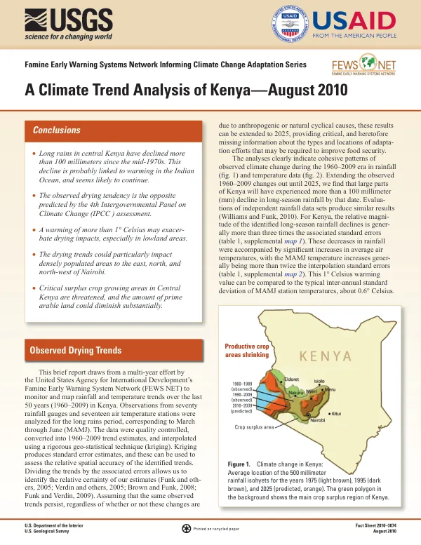 A climate trend analysis of Kenya