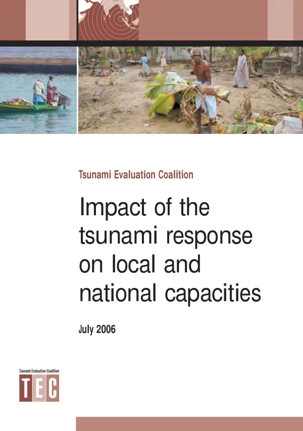 Impact of the tsunami response on local and national capacities