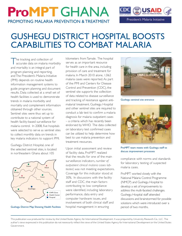 Gushegu District Hospital boosts capabilities to combat malaria