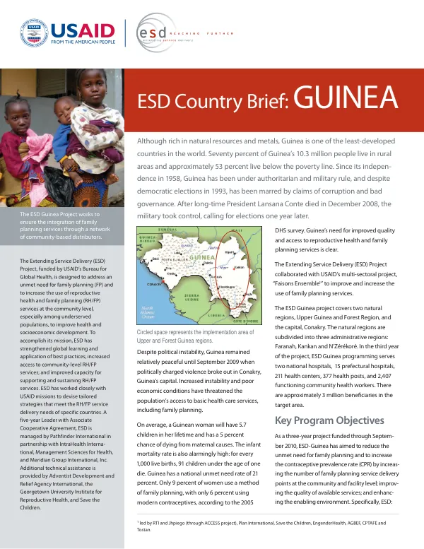 ESD country brief : Guinea