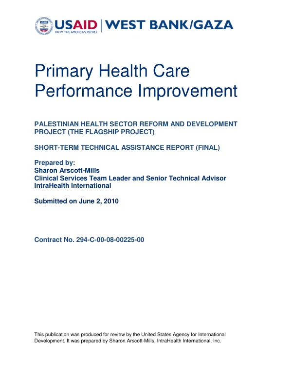 Primary health care performance improvement