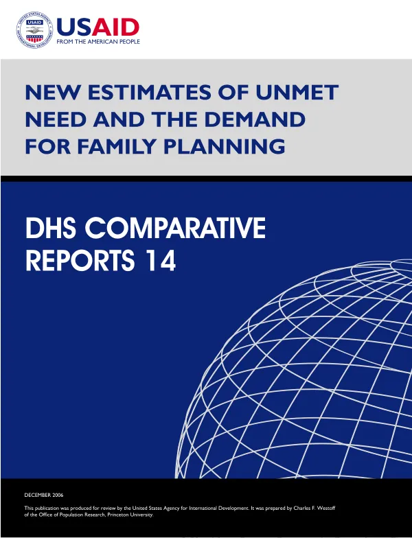 New estimates of unmet need and the demand for family planning