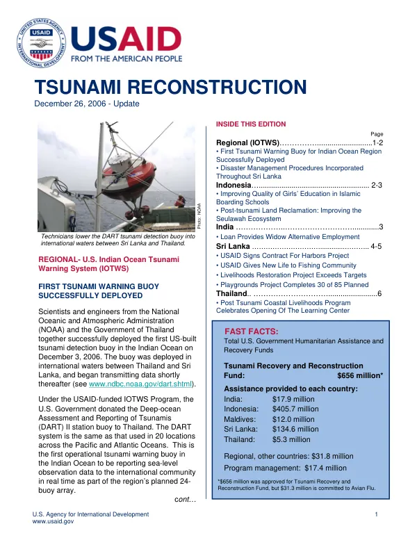 Tsunami reconstruction