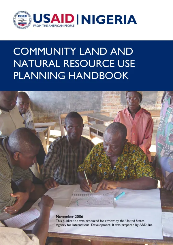 Community land and natural resource use planning handbook