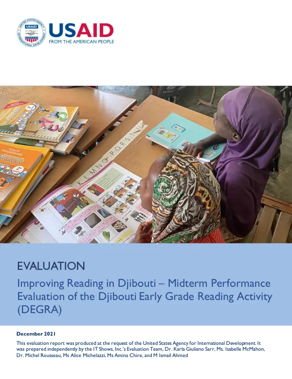 Improving reading in Djibouti : midterm : performance evaluation of the Djibouti early grade reading activity (DEGRA)