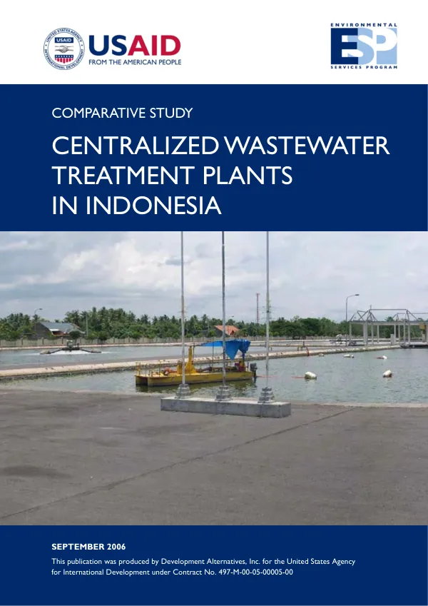 Comparative study : centralized wastewater treatment plants in Indonesia