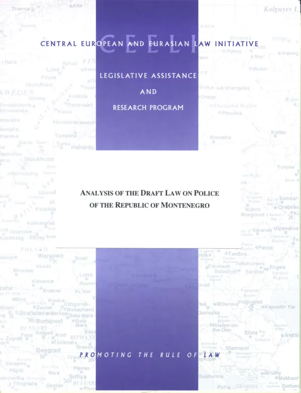 Analysis of the draft law on police of the Republic of Montenegro